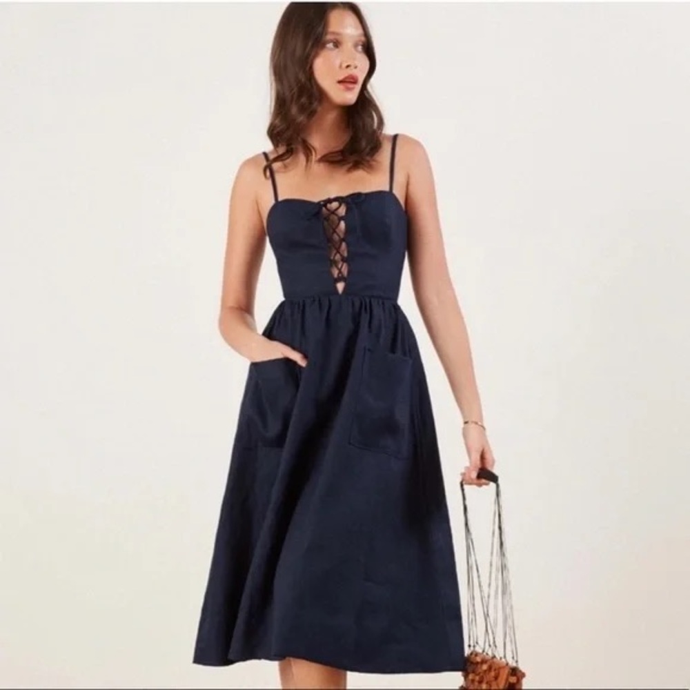 Reformation Ellen Linen Dress